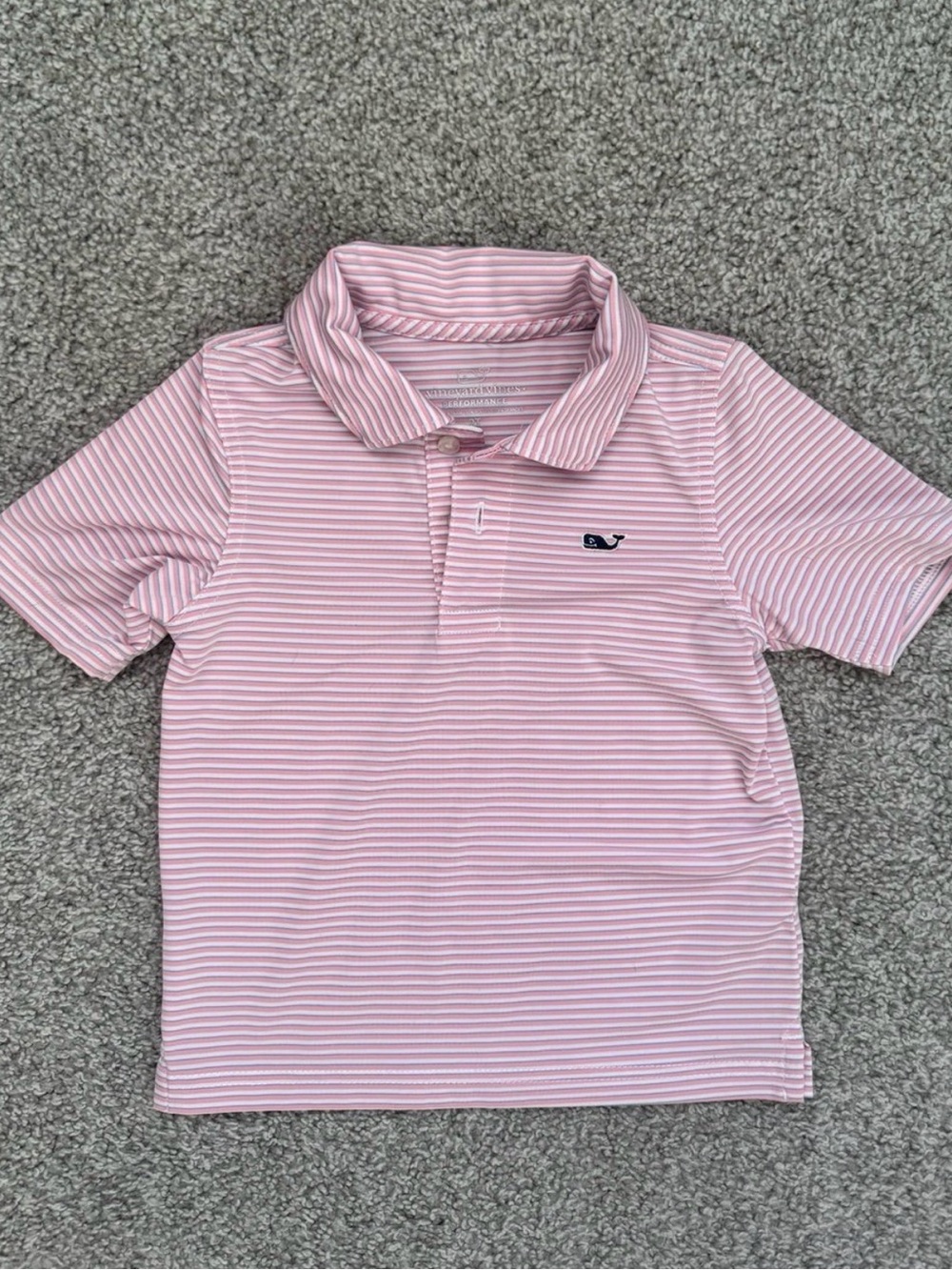 Vineyard Vines Boys 2T Pink Stripe Polo